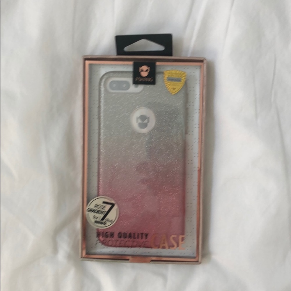 Pink glitter iPhone 7 Plus case